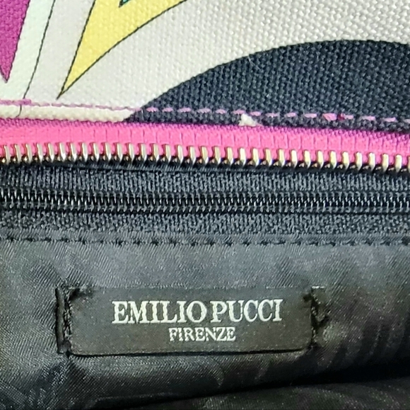 EMILIO PUCCI Fuschia Leather & Fabric Bag - Picture 2 of 15